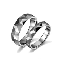 Melhor qualidade de jóias personalizado prata tungstênio casal anel de casamento